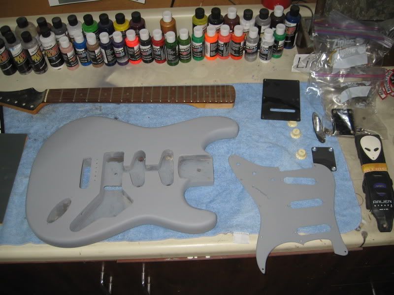 How to Custom Paint your Electric Guitar (stepbystep) 75 + pics.